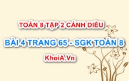 Bài 4 trang 65 Toán 8 Cánh Diều Tập 2